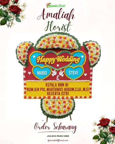 Papan Bunga Pernikahan Sadamantra